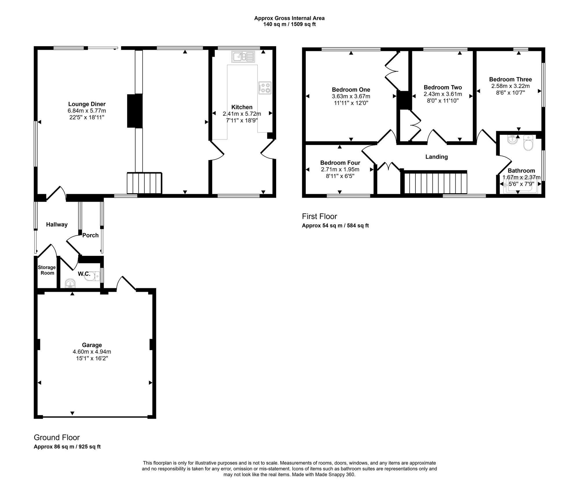 9 Church View, Bridgend floorplan