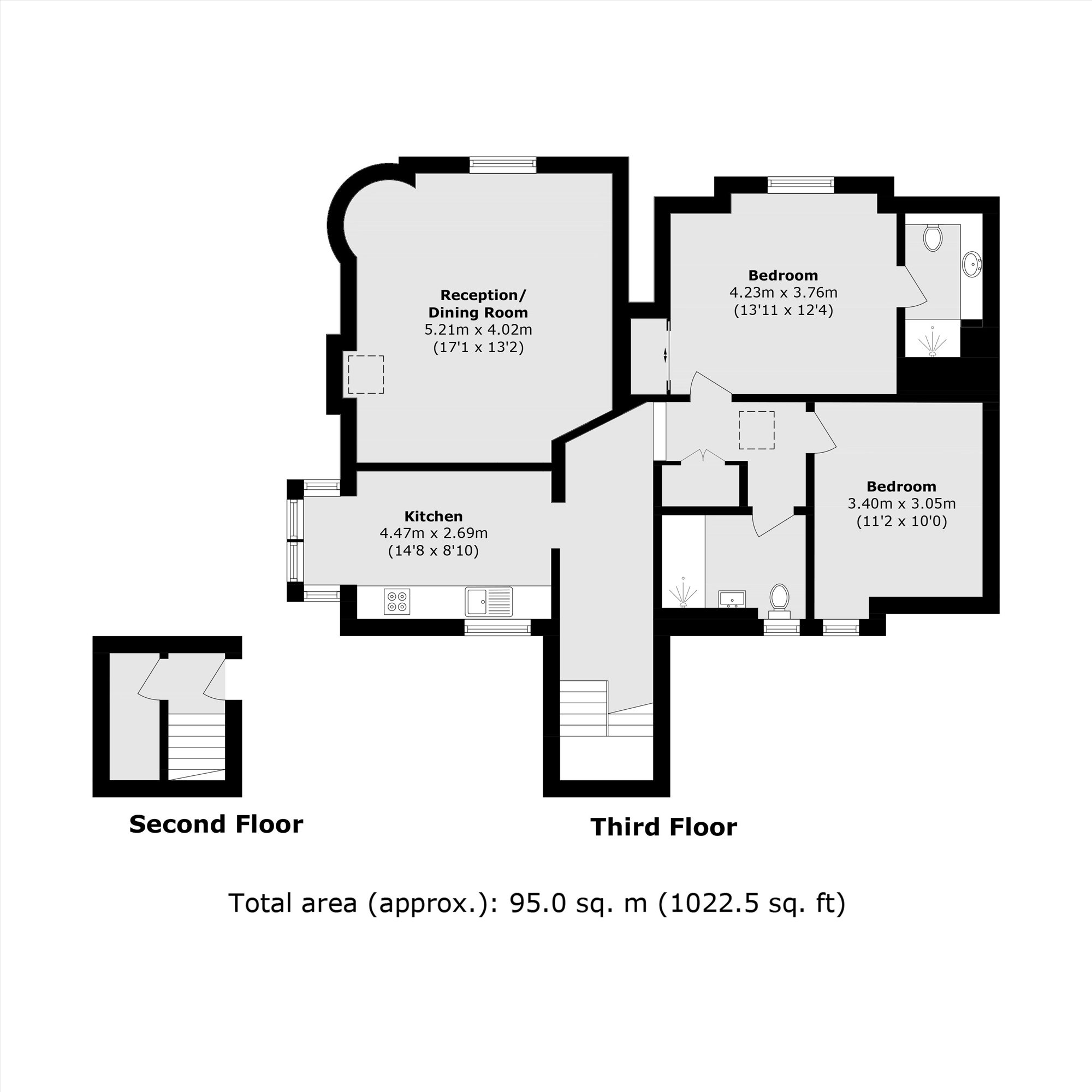 Flat 11, Sovereign House, 1, Bridge Road, East Molesey floorplan