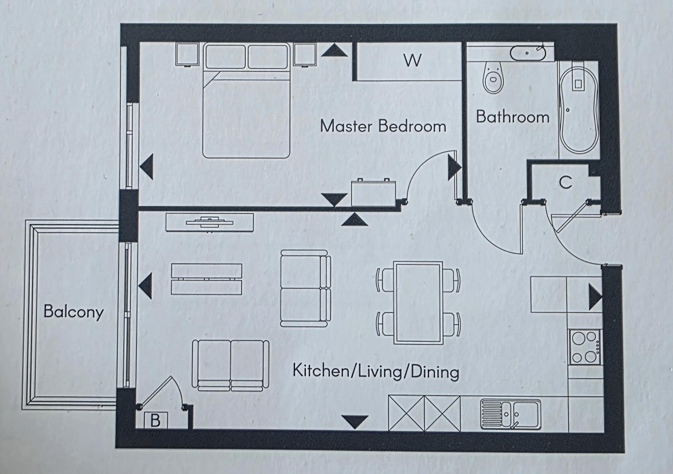305 Avonside House, East Station Road, Peterborough floorplan
