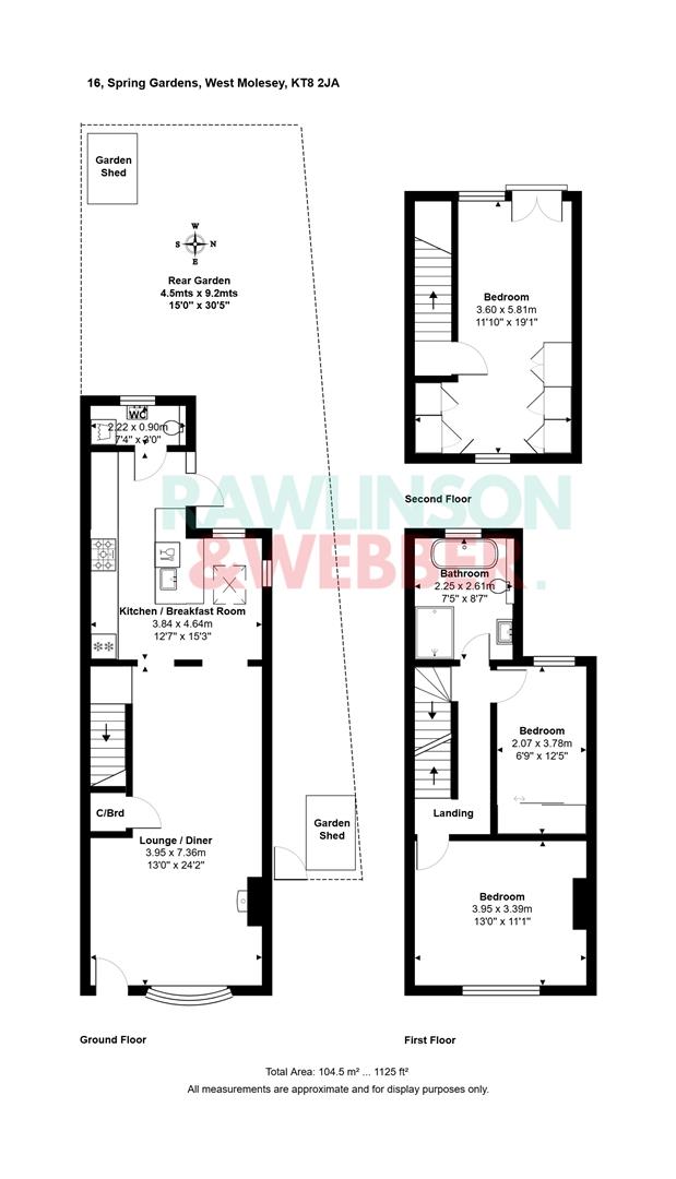 16, Spring Gardens, West Molesey floorplan
