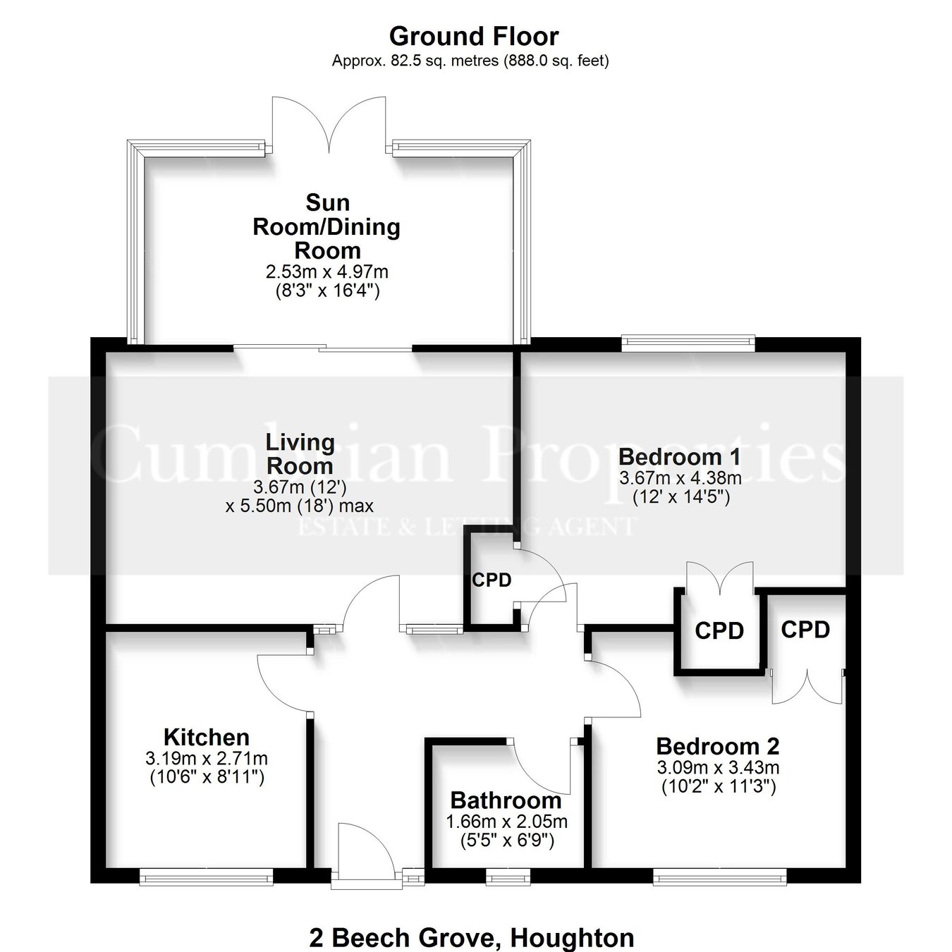 2, Beech Grove, Carlisle floorplan
