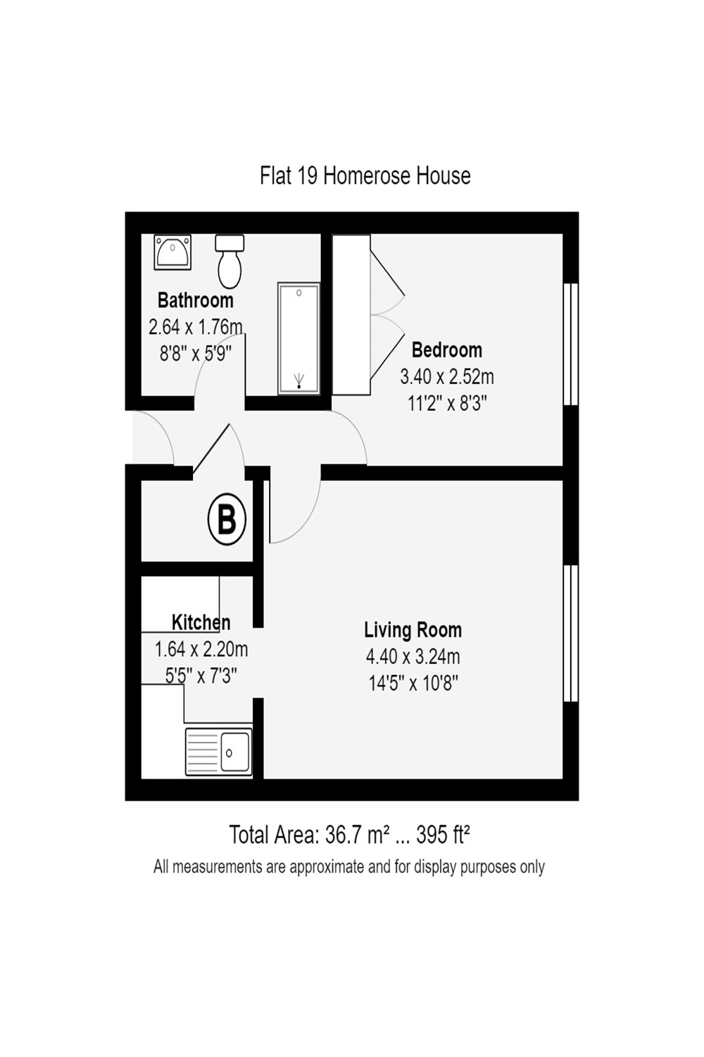 19, Homerose House, Cottage Grove, Southsea floorplan