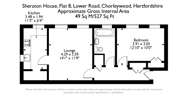 8, Sheraton House, Chorleywood floorplan