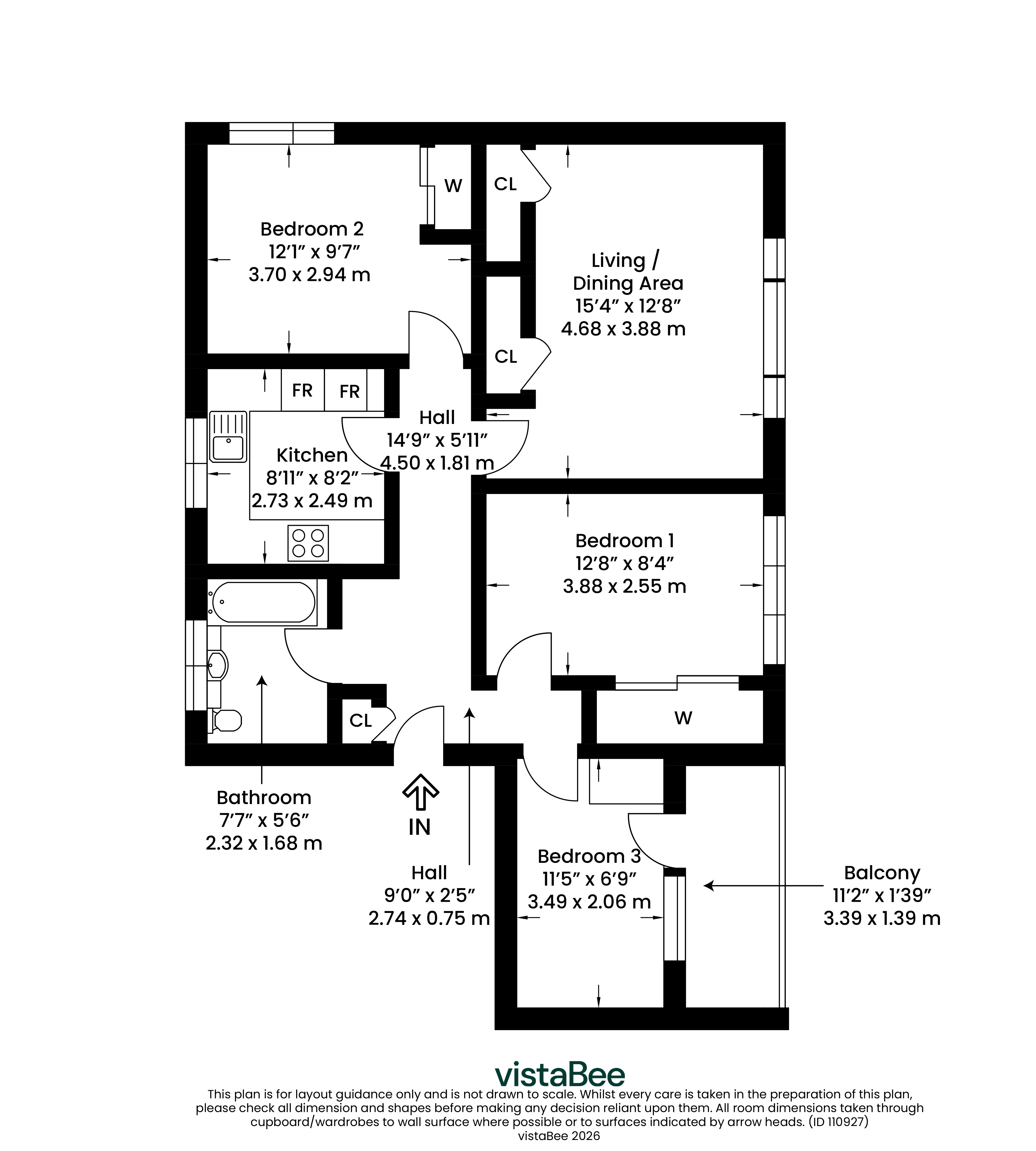 2/1, 3, Milliken Road, Kilbarchan floorplan
