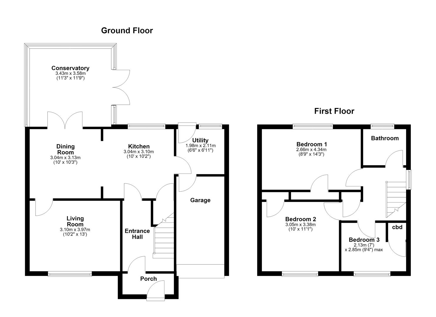 335, Willow Brook Road, Corby floorplan