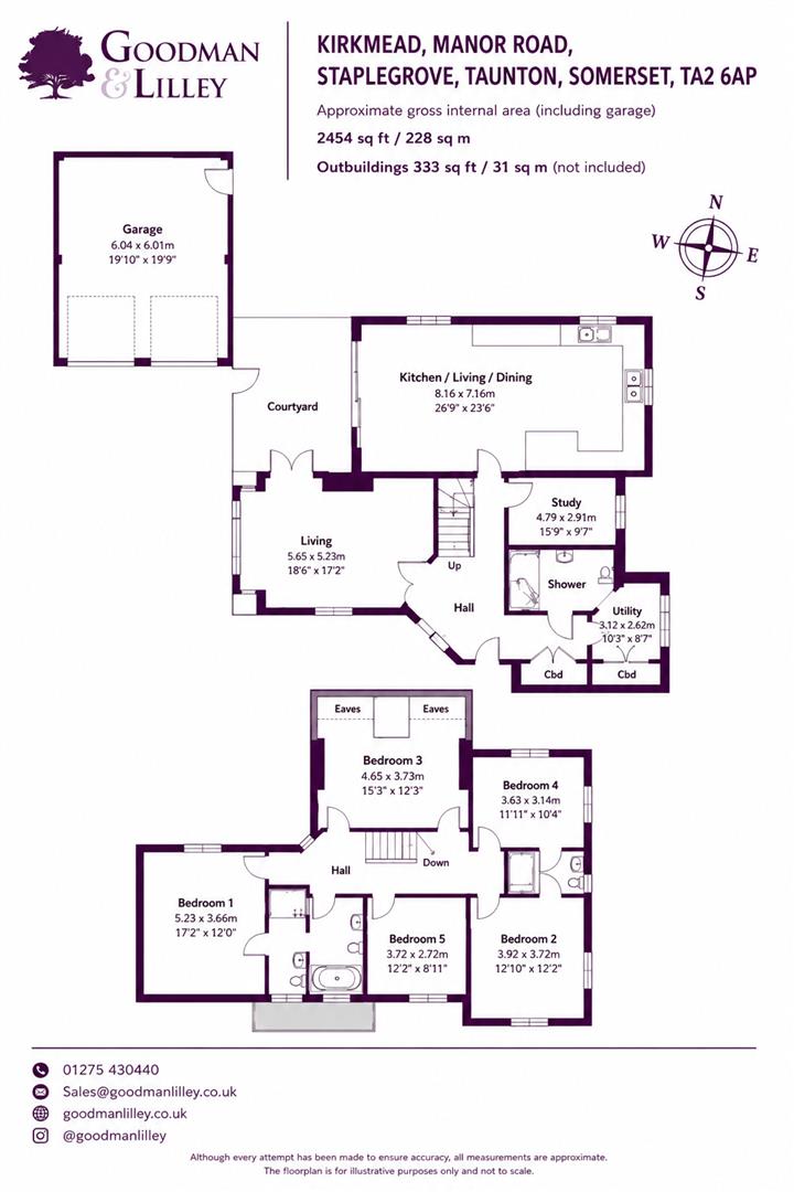 Kirkmead, Manor Road, Taunton floorplan