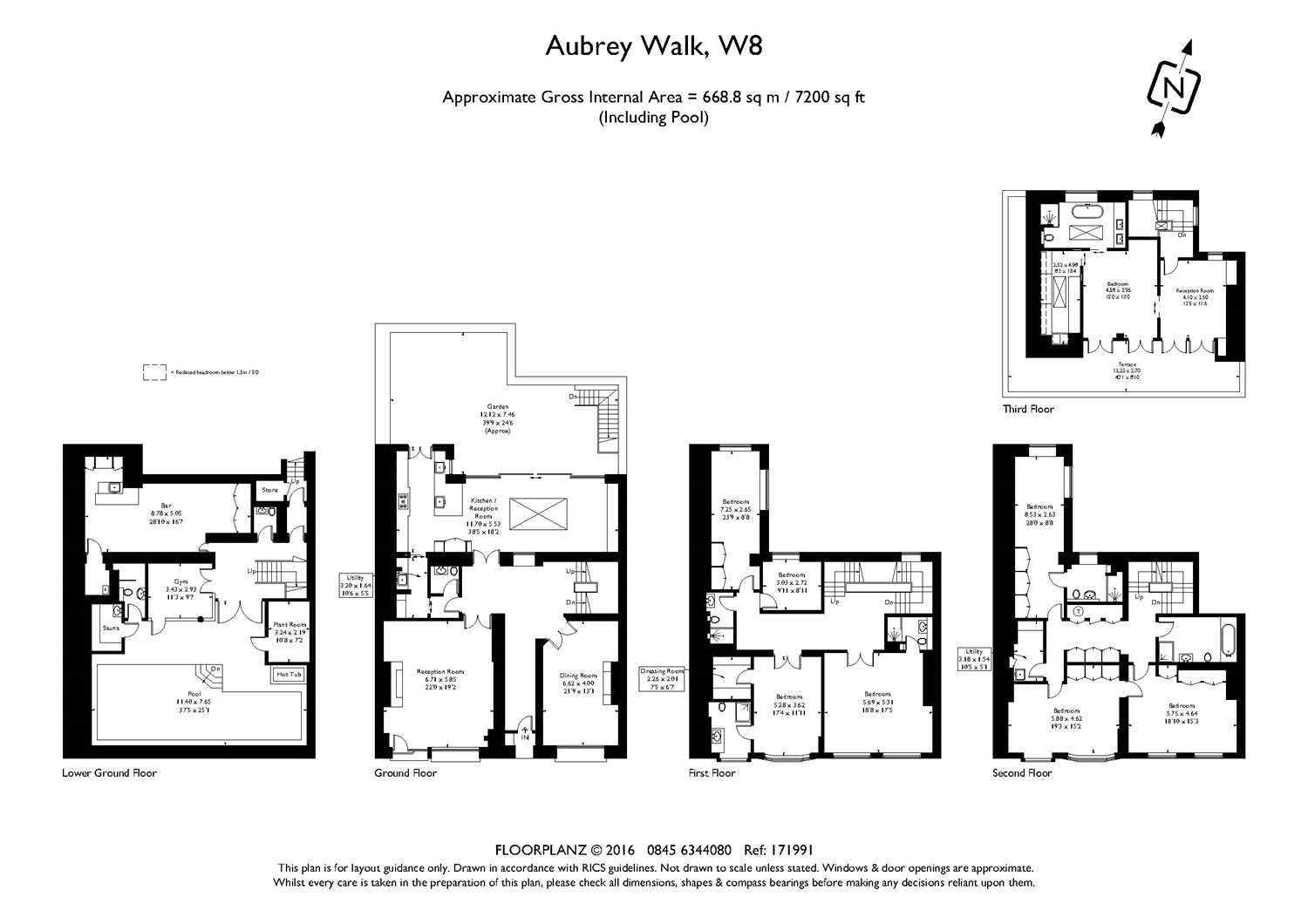 7 Bedrooms Detached house for sale in Aubrey Walk, London W8