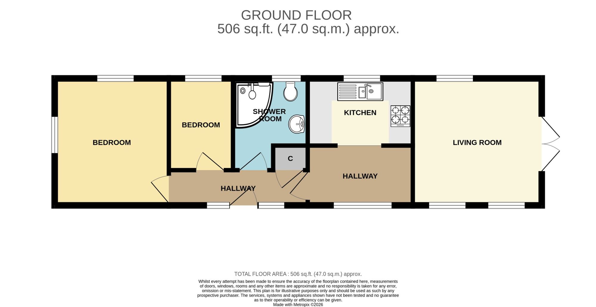 86 Trenance Caravan Park, Newquay floorplan