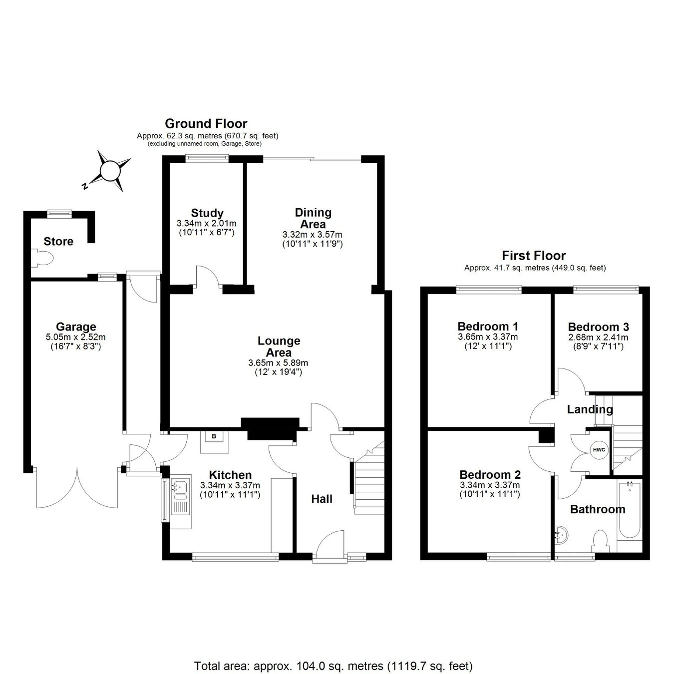 67, Wilbury Hills Road, Letchworth Garden City floorplan