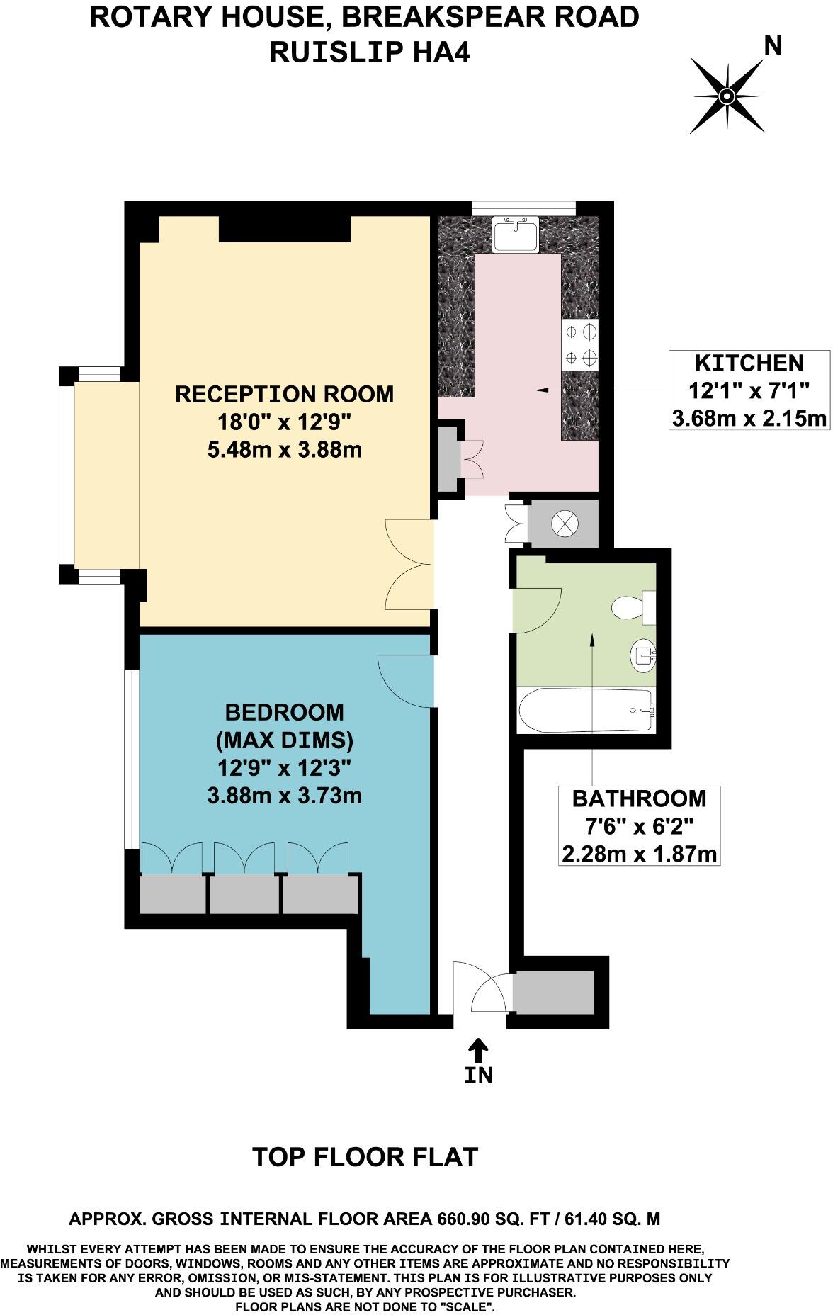 Flat 9 Rotary House,, Breakspear Road, Ruislip floorplan