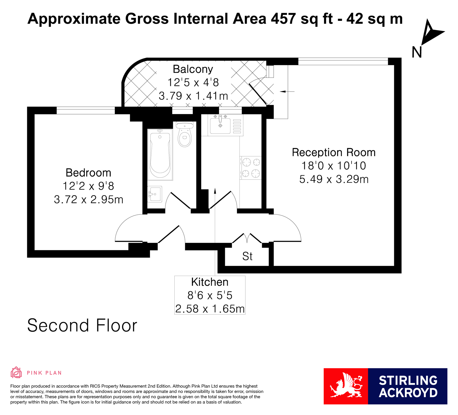 Flat 115, Dumbarton Court,, Brixton Hill, London floorplan