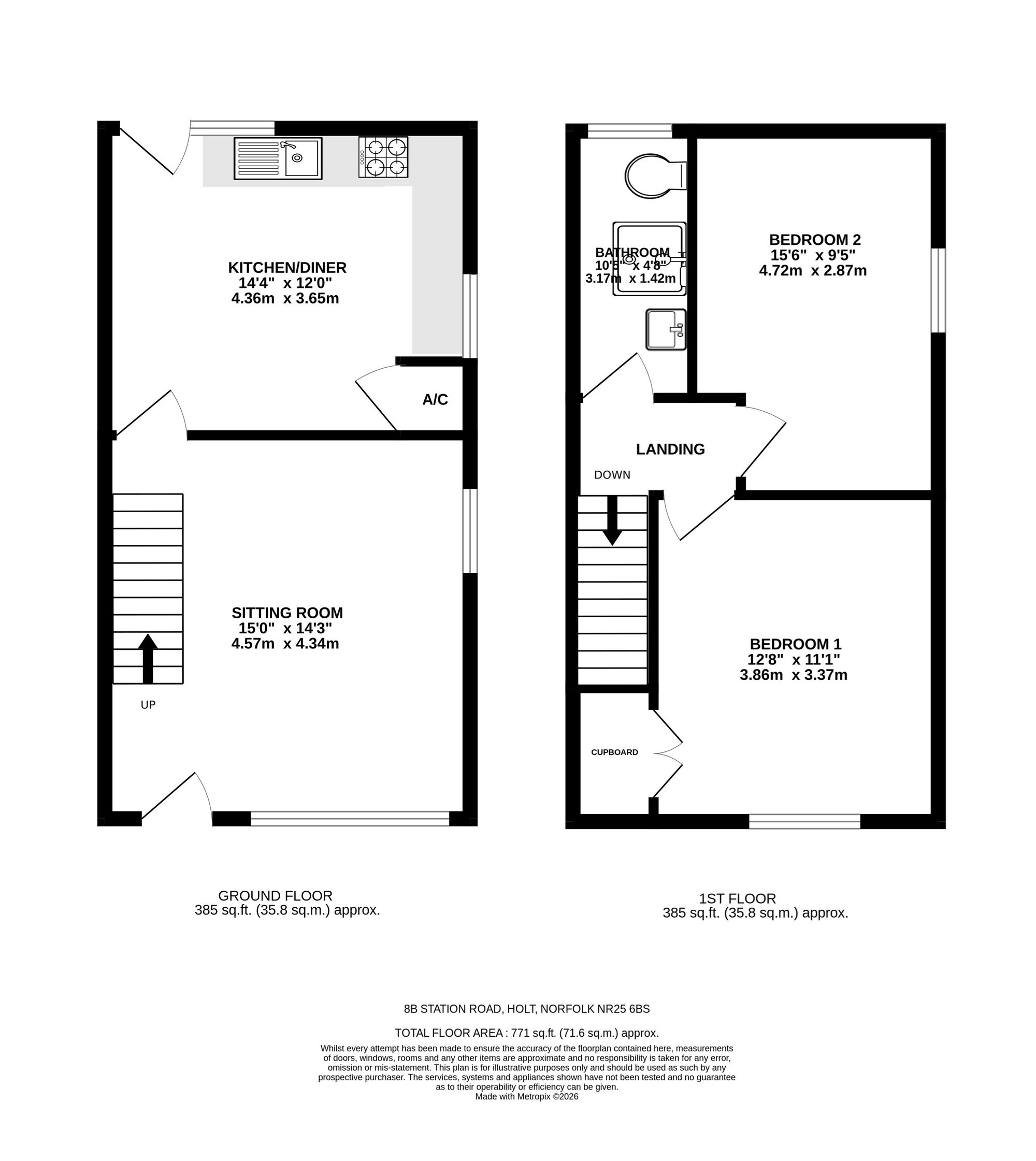 8b Station Road, Holt floorplan