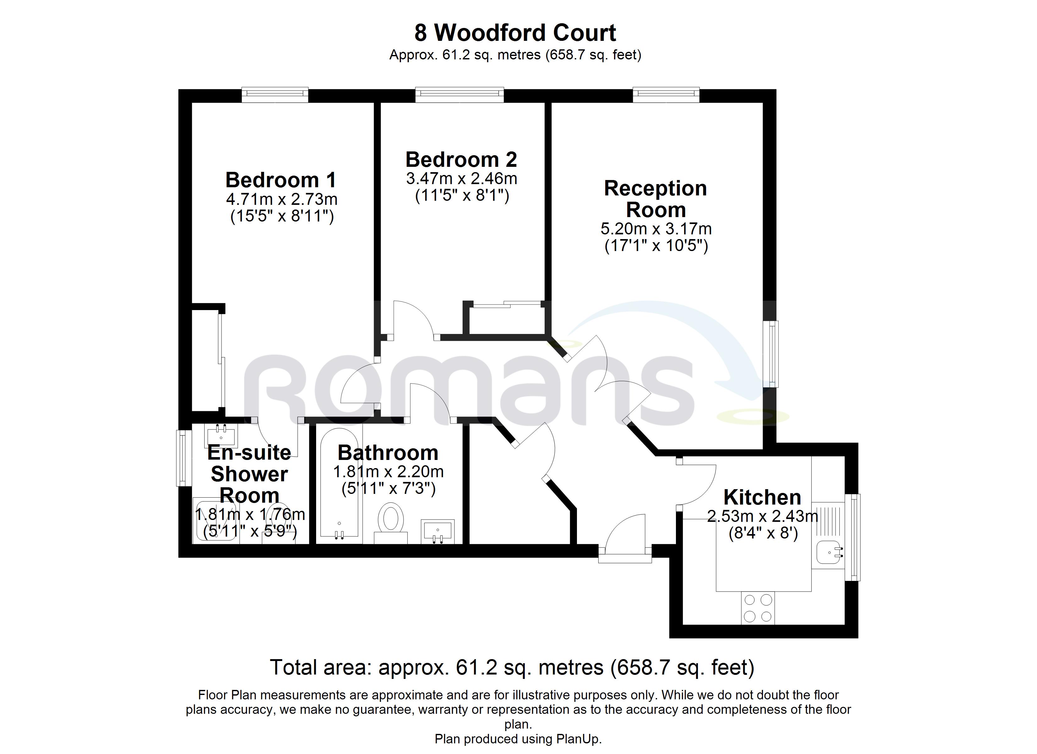 2 Bedrooms Flat for sale in Woodford Court, Western Avenue, Reading RG5