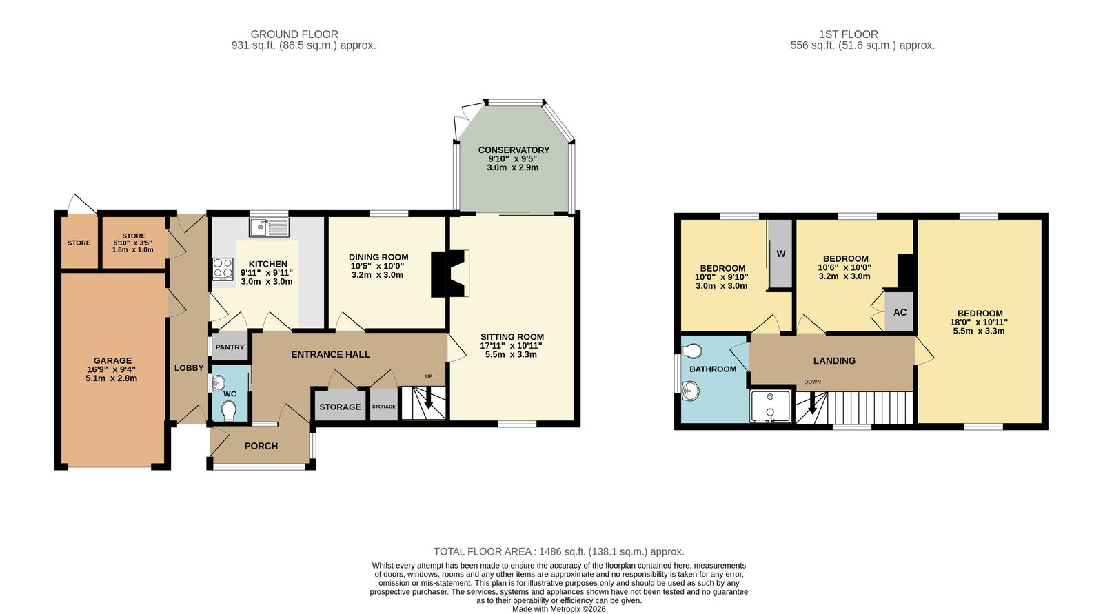 Creswell, Grove Crescent, Upton-upon-Severn floorplan