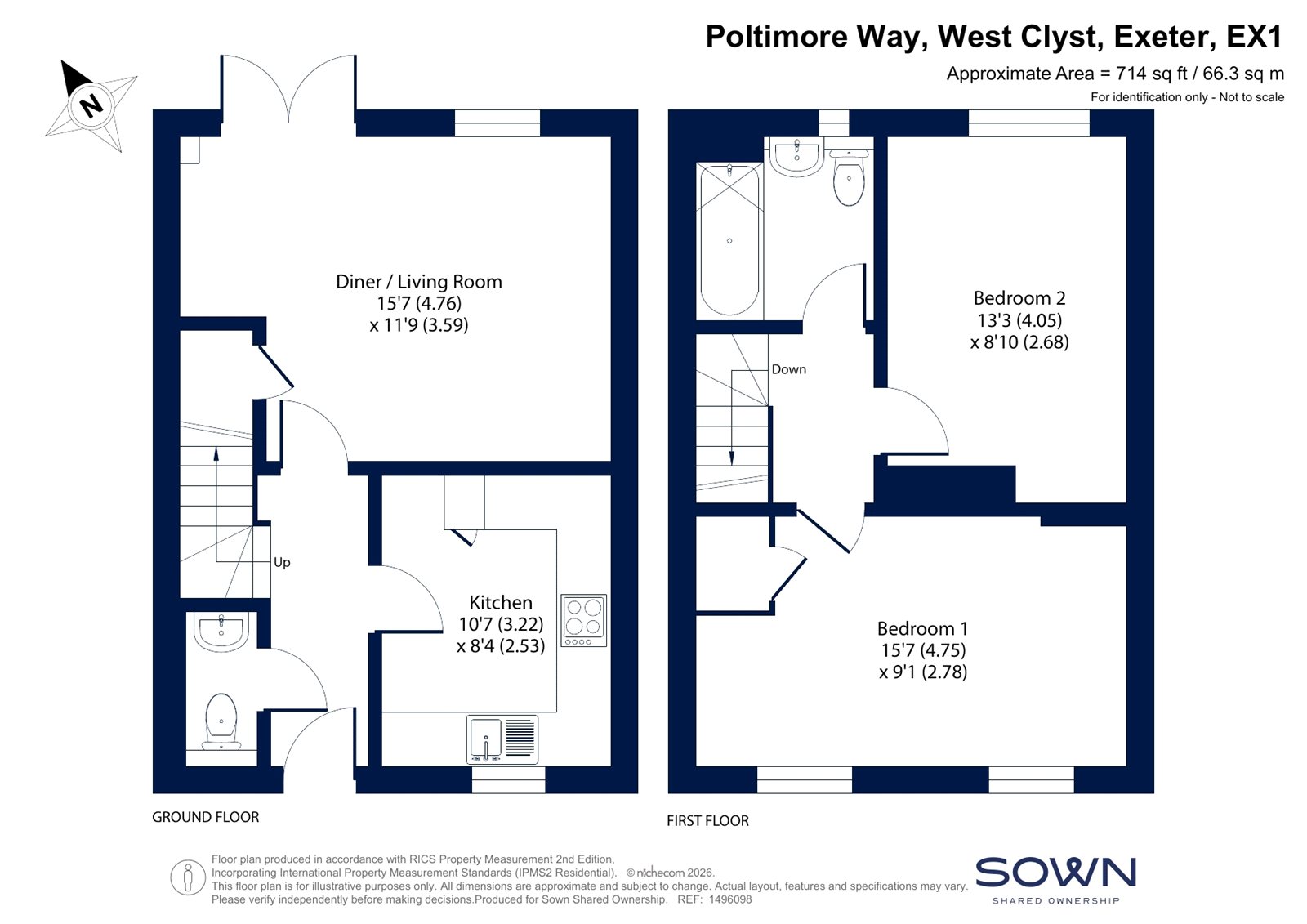 SNG OR, 33, Poltimore Way, Exeter floorplan