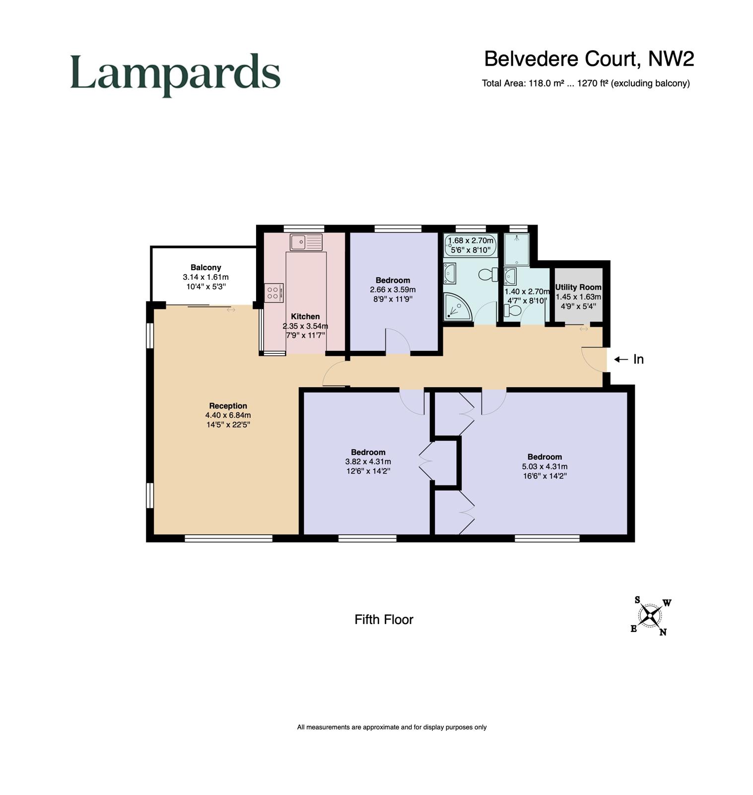 Belvedere Court 225-227,Flat 17, Willesden Lane, London floorplan