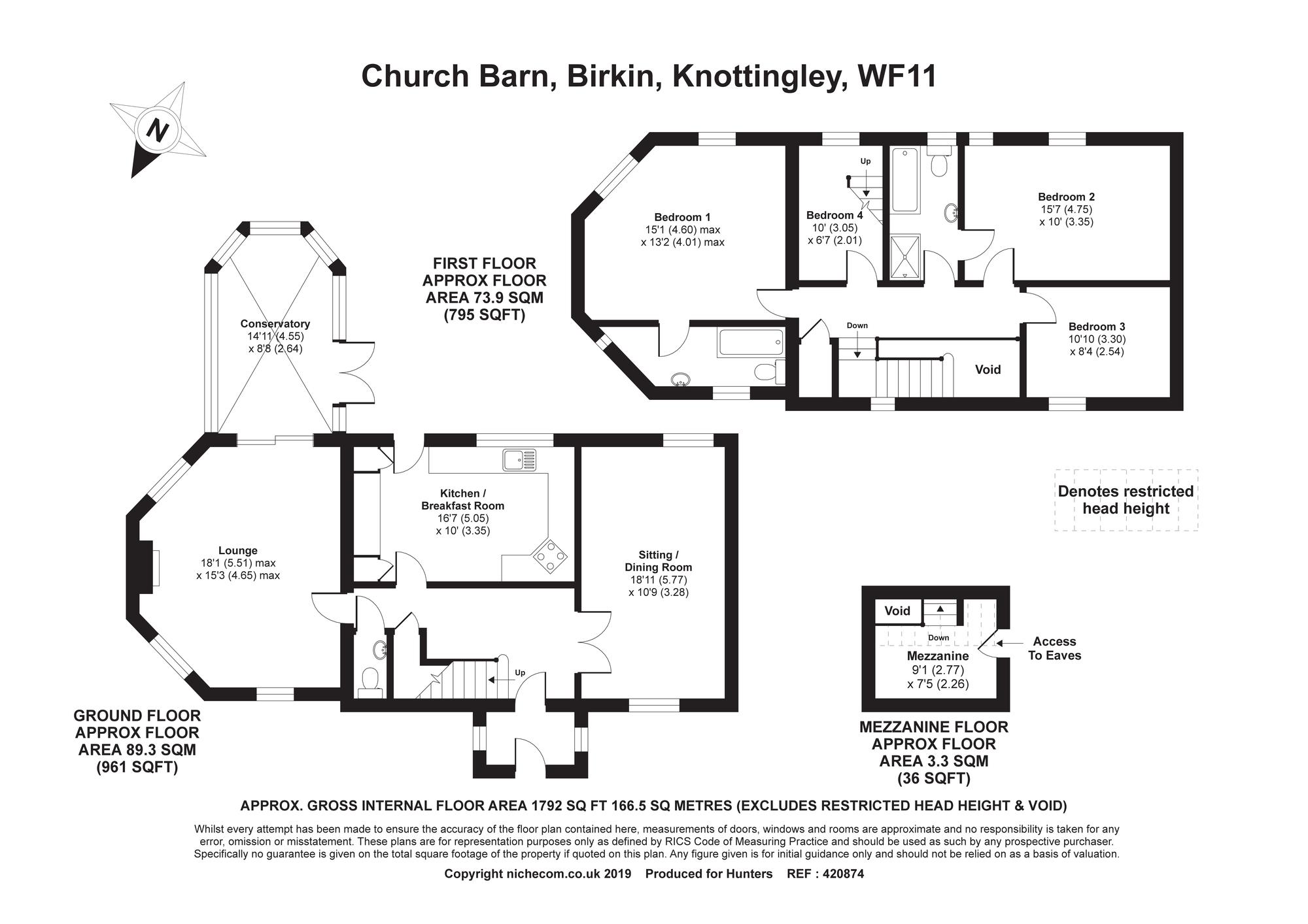 4 Bedrooms Semi-detached bungalow for sale in Church Barn, Main Street, Birkin, Knottingley WF11