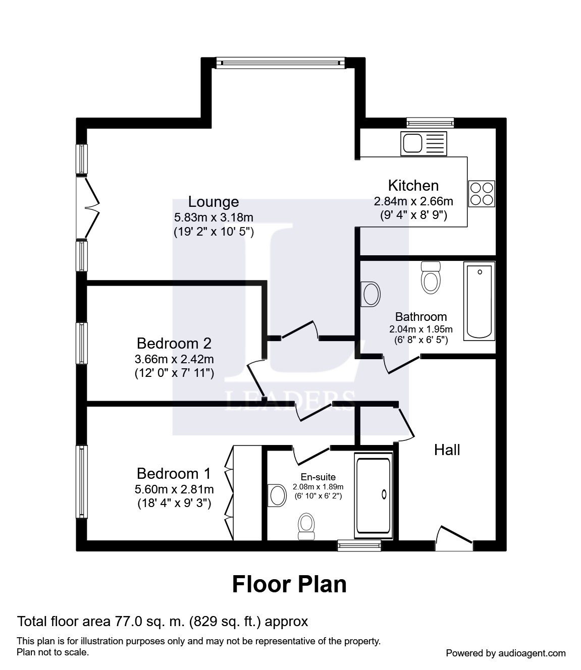 2 Bedrooms Flat to rent in St Catherines Court, Garland Road, East Grinstead RH19
