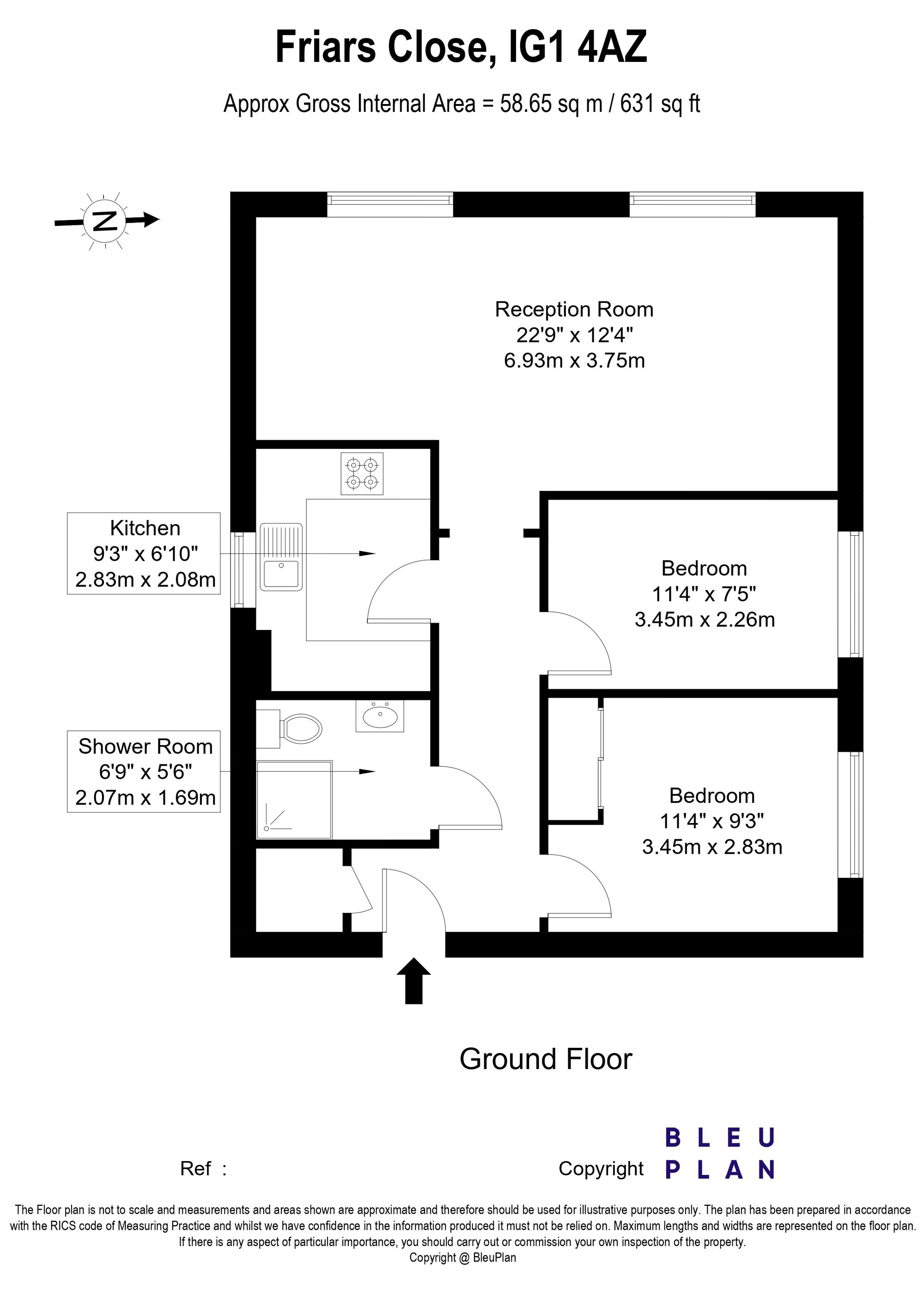 56 Friars Close, Ilford floorplan