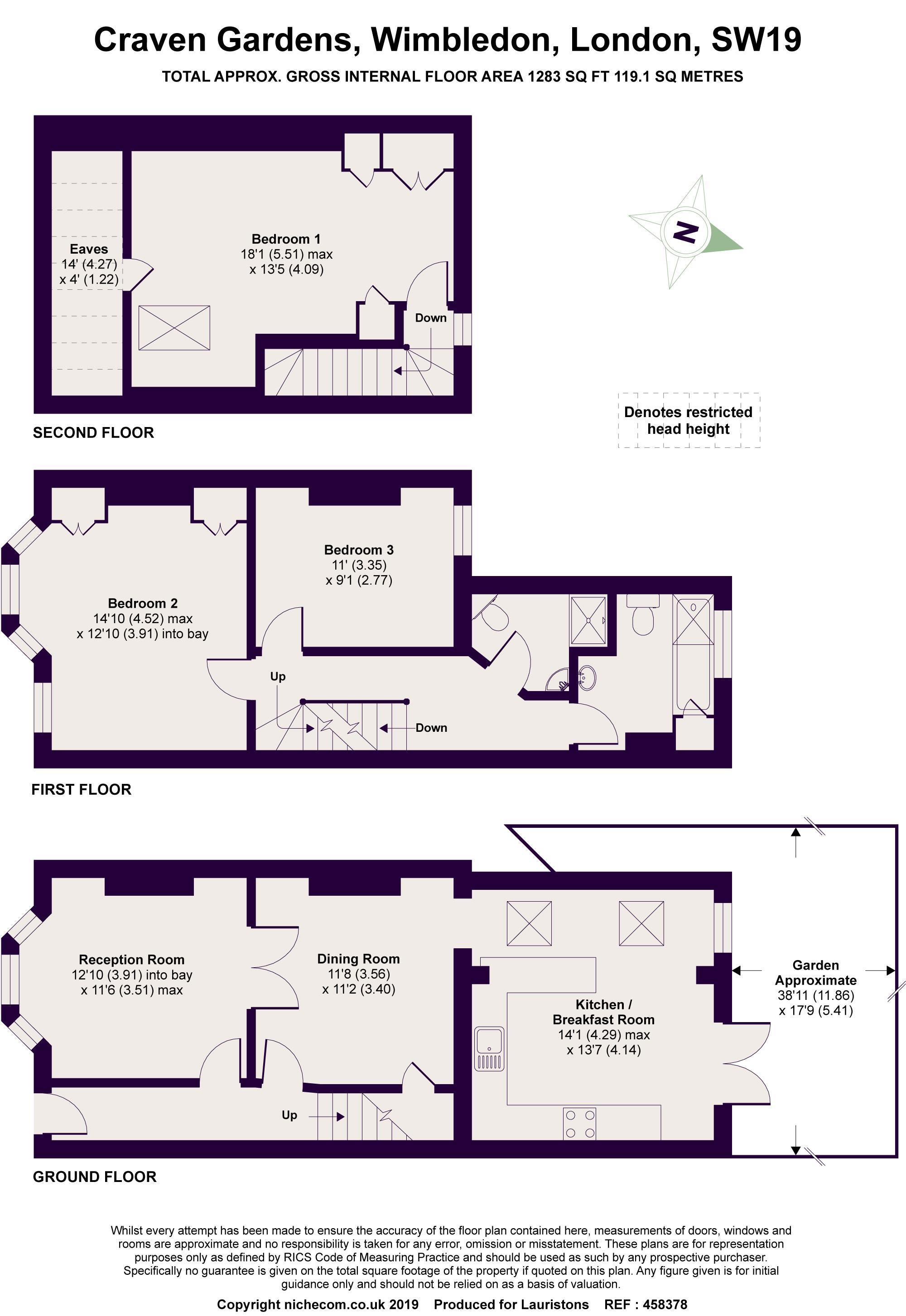 3 Bedrooms  for sale in Craven Gardens, Wimbledon SW19