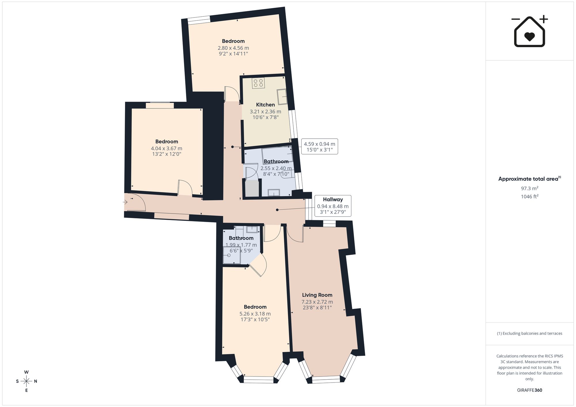 Flat 12, Ashley House Upper Frog Street, Tenby floorplan