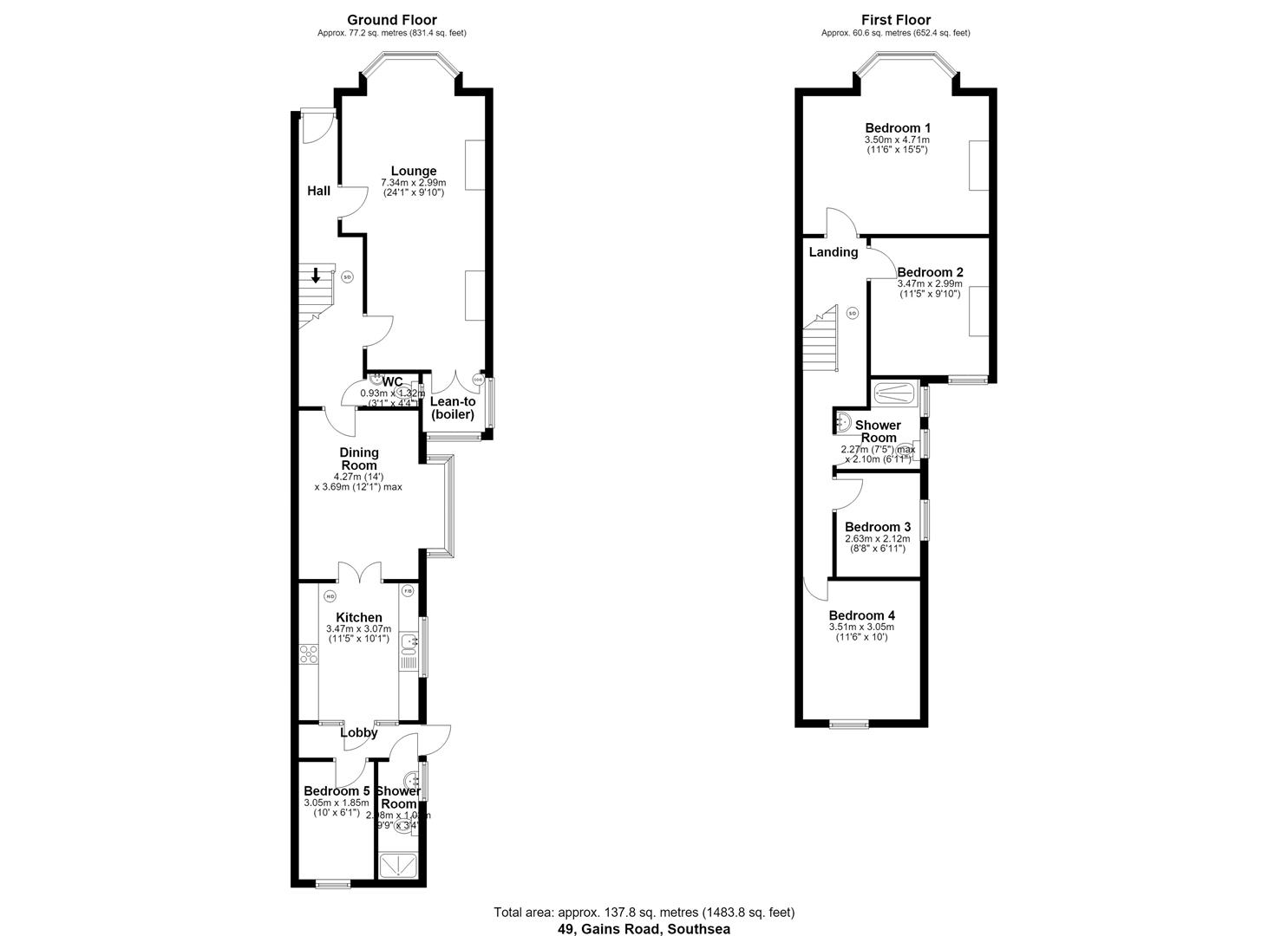 49, Gains Road, Portsmouth floorplan