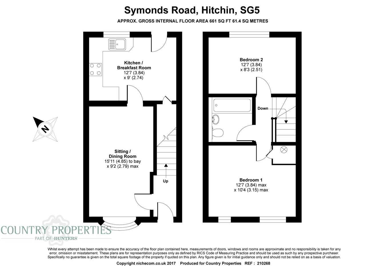 2 Bedrooms Terraced house to rent in Symonds Road, Hitchin SG5