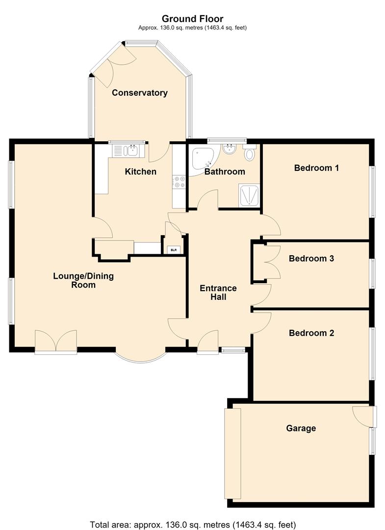 The Orchard Bungalow, Off Water Lane, Eggborough floorplan