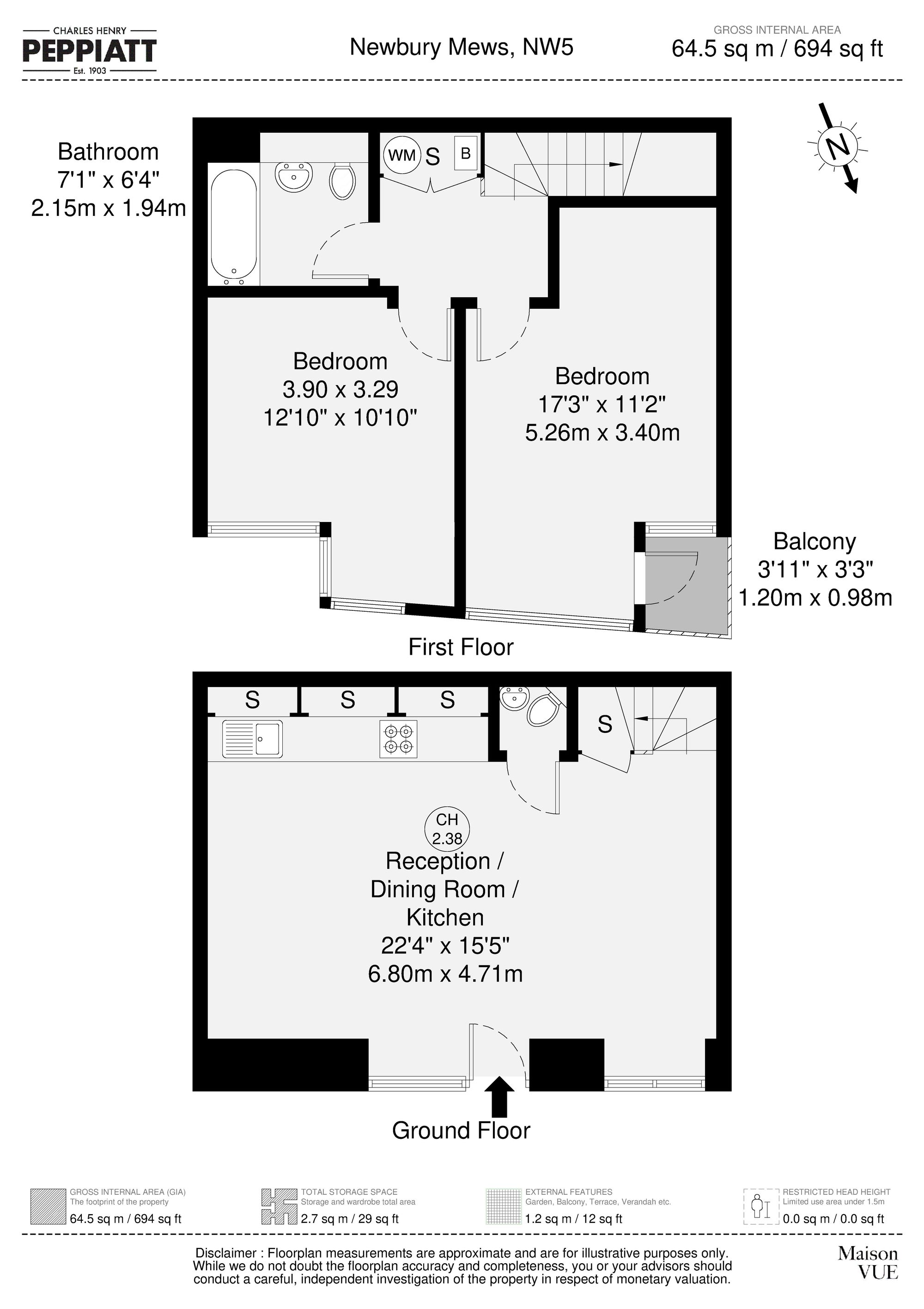 10 Newbury Mews, London floorplan