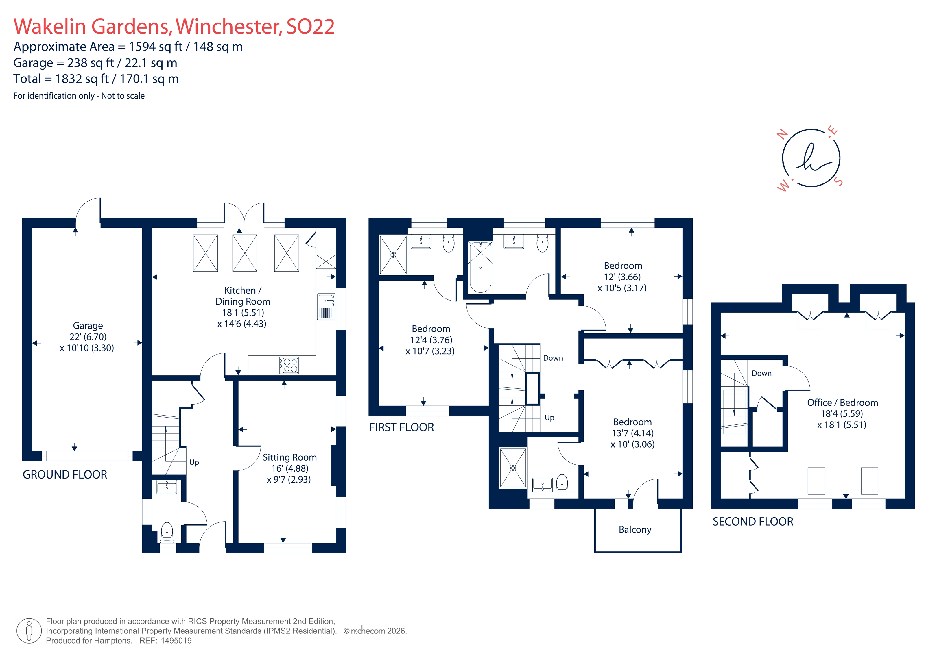 22, Wakelin Gardens, Winchester floorplan