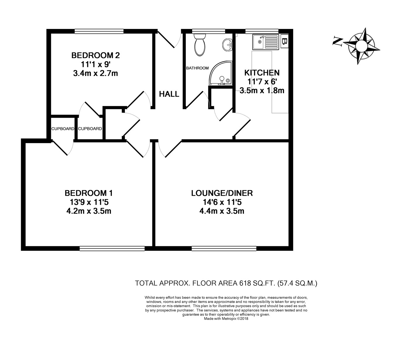 2 Bedrooms Flat for sale in High Street, Shepperton TW17