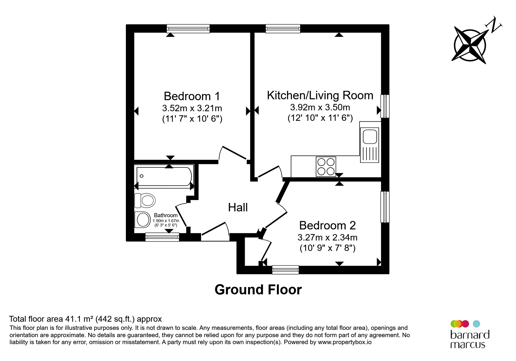 4, William Bonney Estate, London floorplan