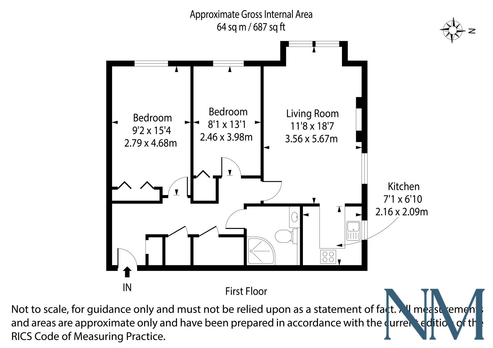 Flat 12, Worcester Court, Worcester Park floorplan