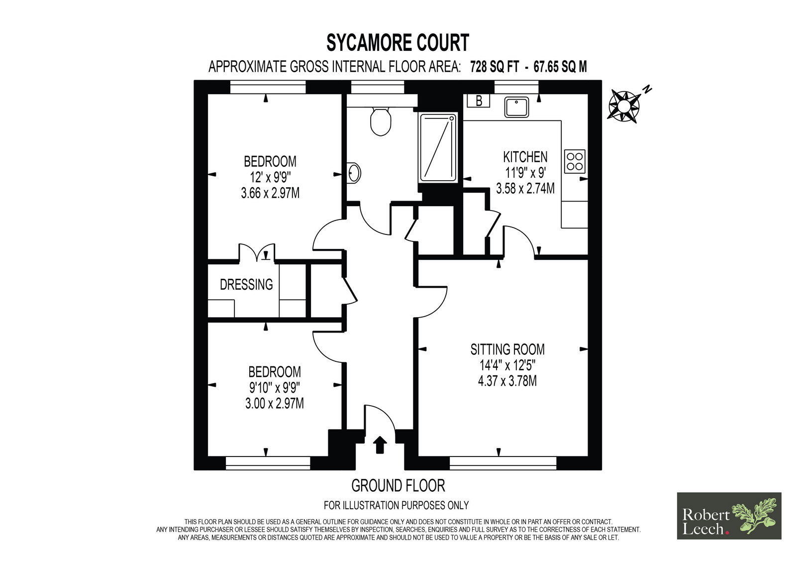 Sycamore Court,Flat 4, Hoskins Road, Oxted floorplan