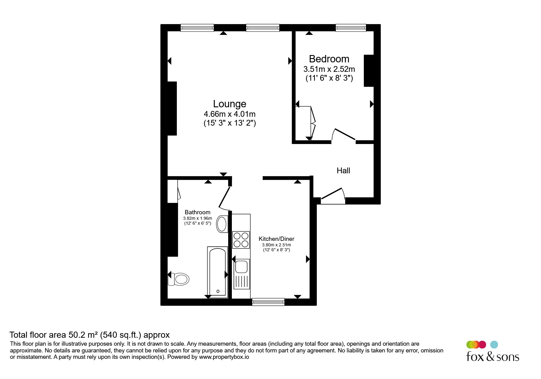 Second Floor Flat, 111, Roundhill Crescent, Brighton floorplan