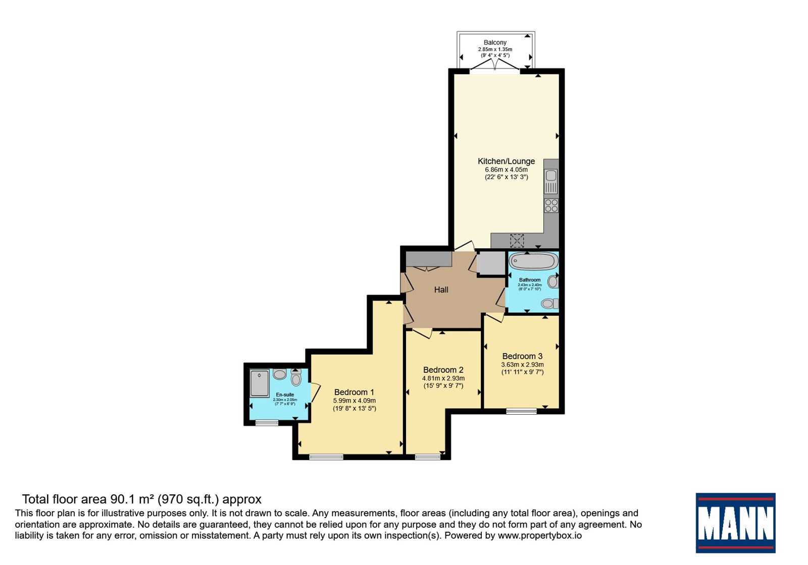 9 The Tides, 22-23, St Georges Terrace, Kent floorplan