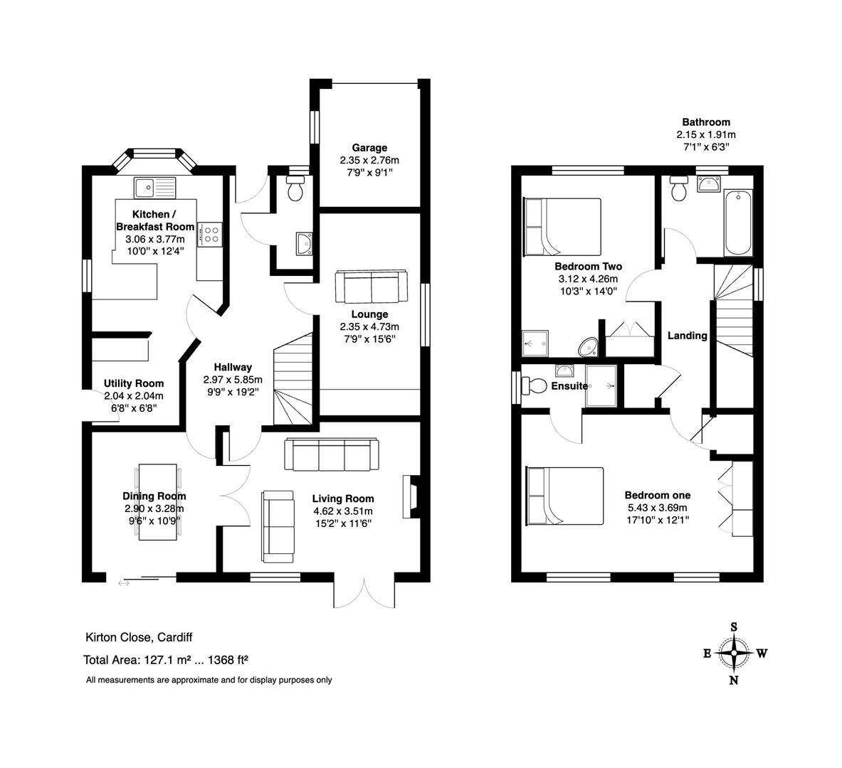 15A, Kirton Close, Cardiff floorplan
