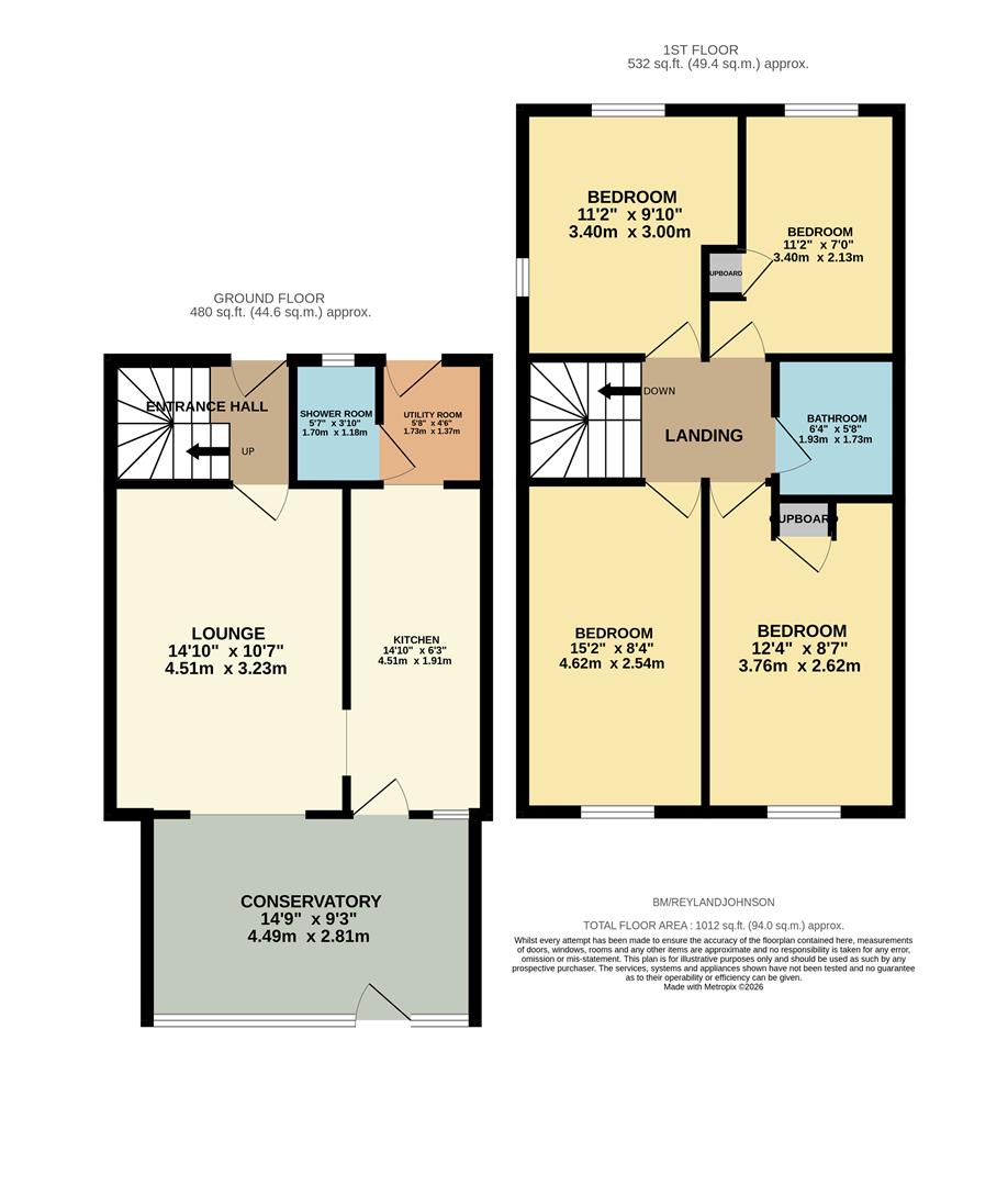 184, Brockles Mead, Harlow floorplan