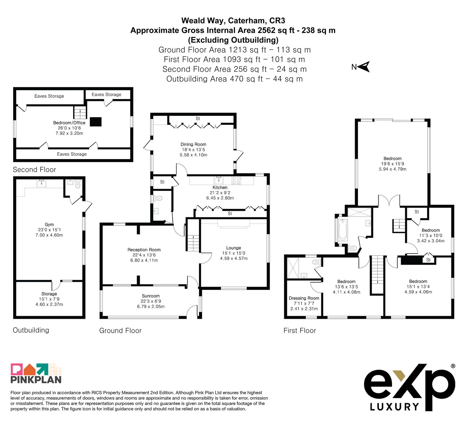 4, Weald Way, Caterham floorplan