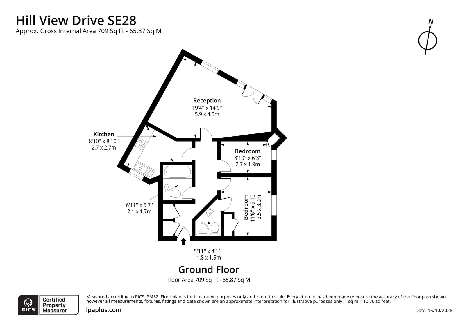 Hill View Drive, London floorplan