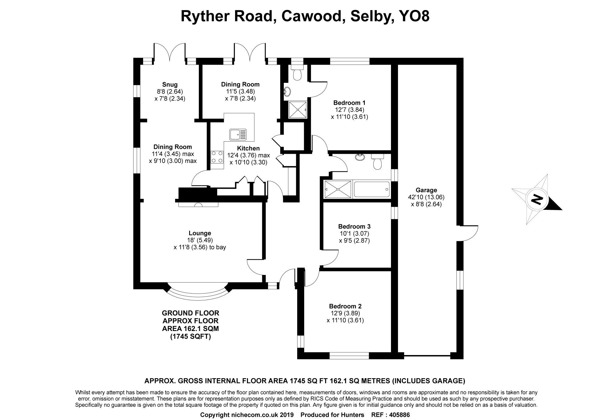 3 Bedrooms Detached bungalow for sale in Ryther Road, Cawood, Selby YO8