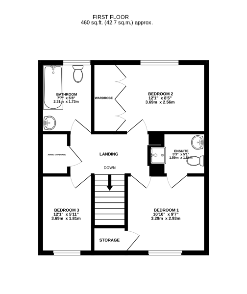 2, Rogers Close, Devon floorplan
