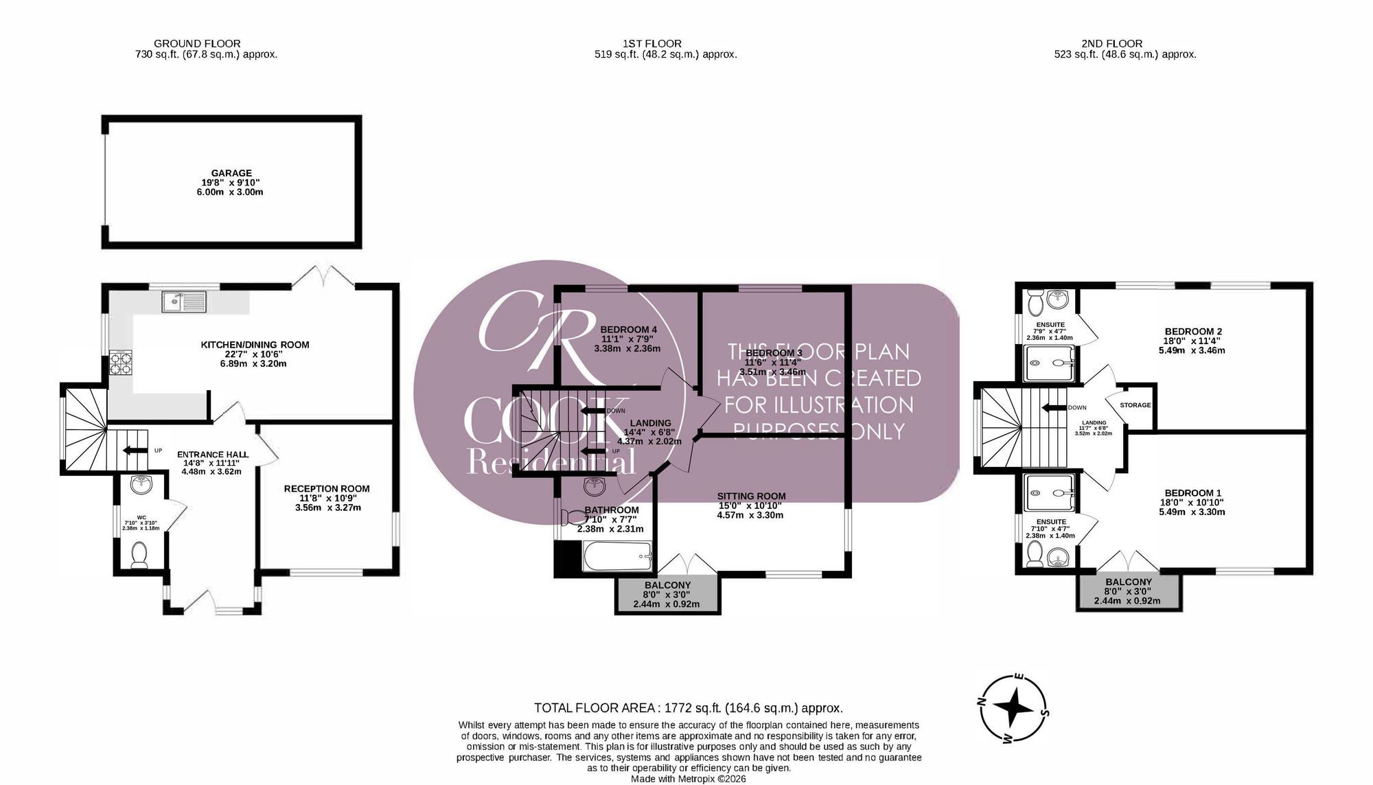 1 Ledbury Court, Cheltenham floorplan