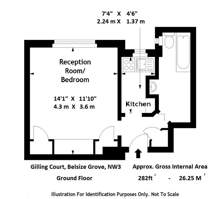 Flat 20, Gilling Court , Belsize Grove, Belsize Park floorplan