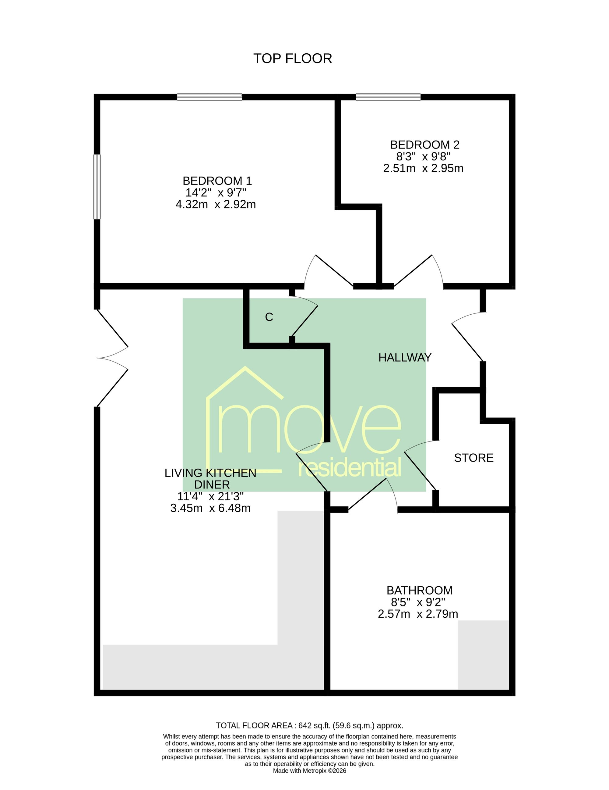 Flat 2, Gospel Heights Radnor Avenue, Wirral floorplan