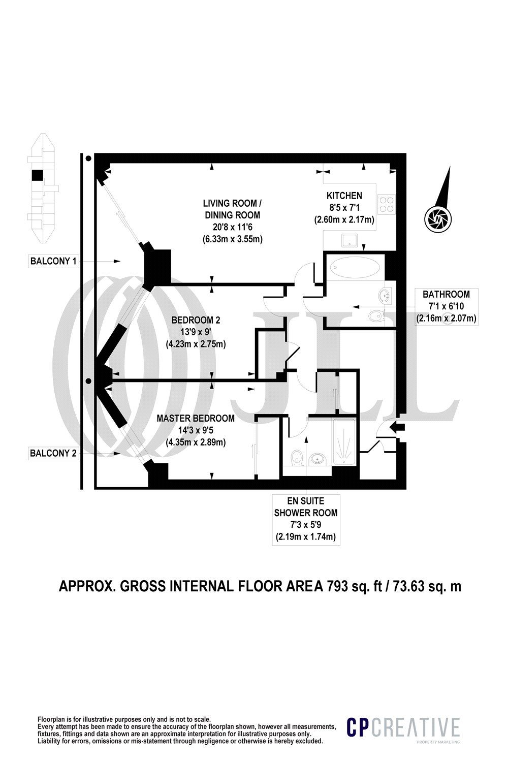 2 Bedrooms Flat to rent in Riverlight Quay, London SW11