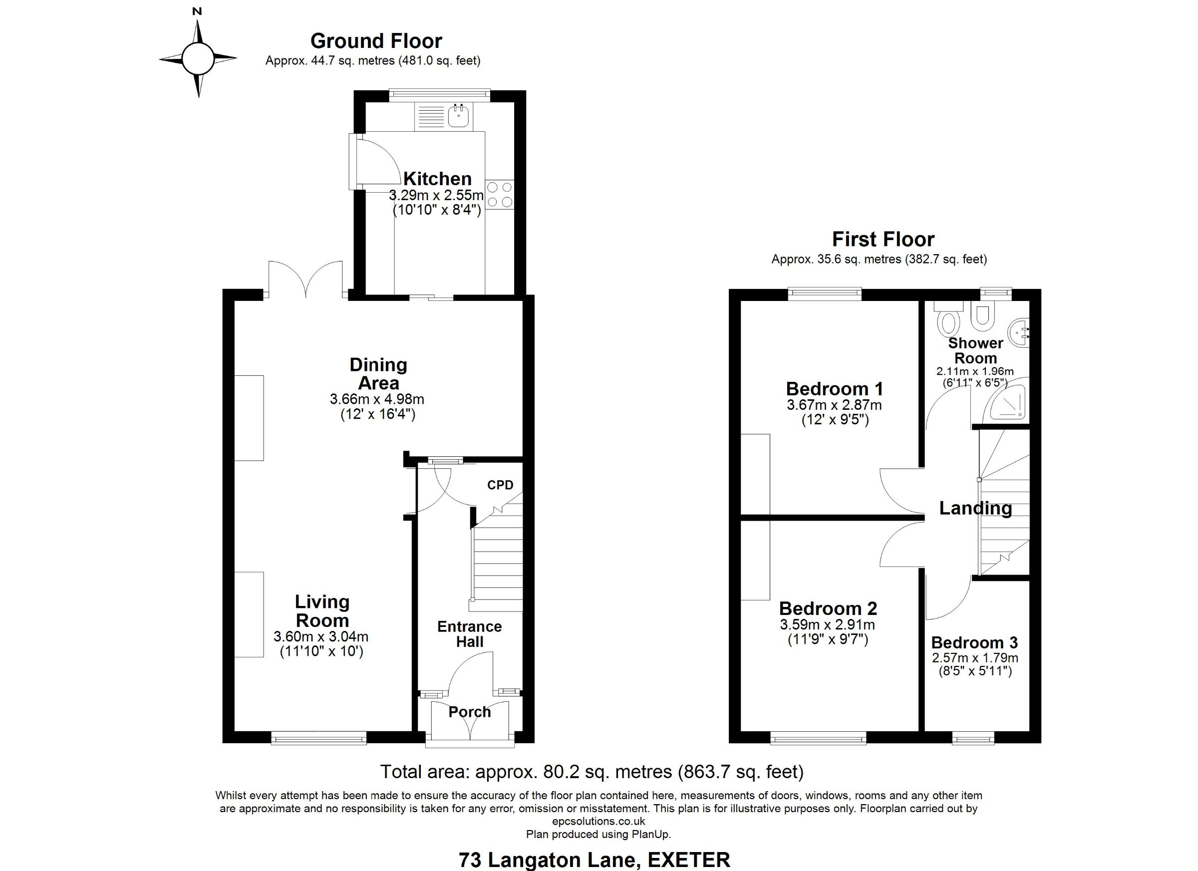 73 Langaton Lane, Exeter floorplan