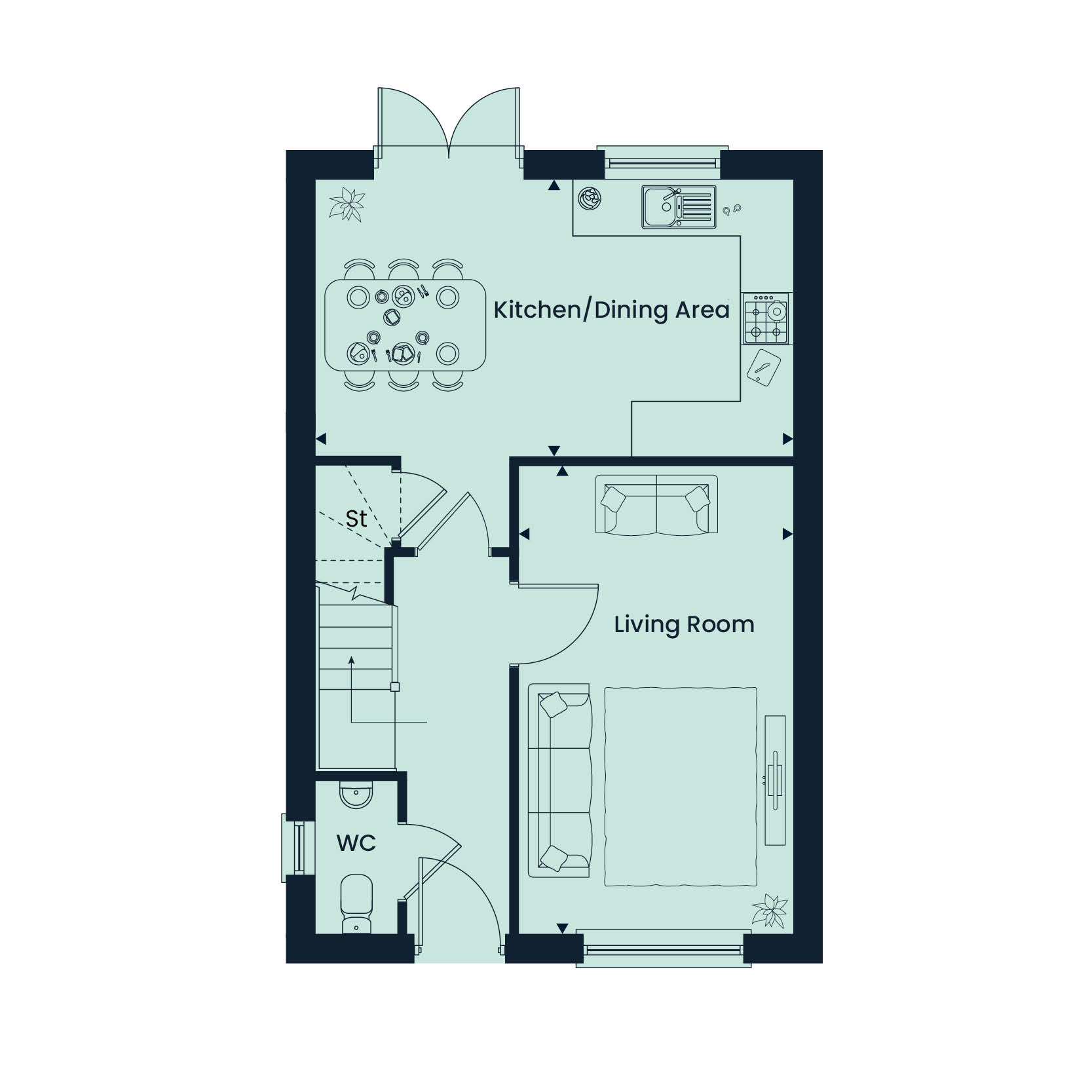 124, Exeter Road, South Molton floorplan