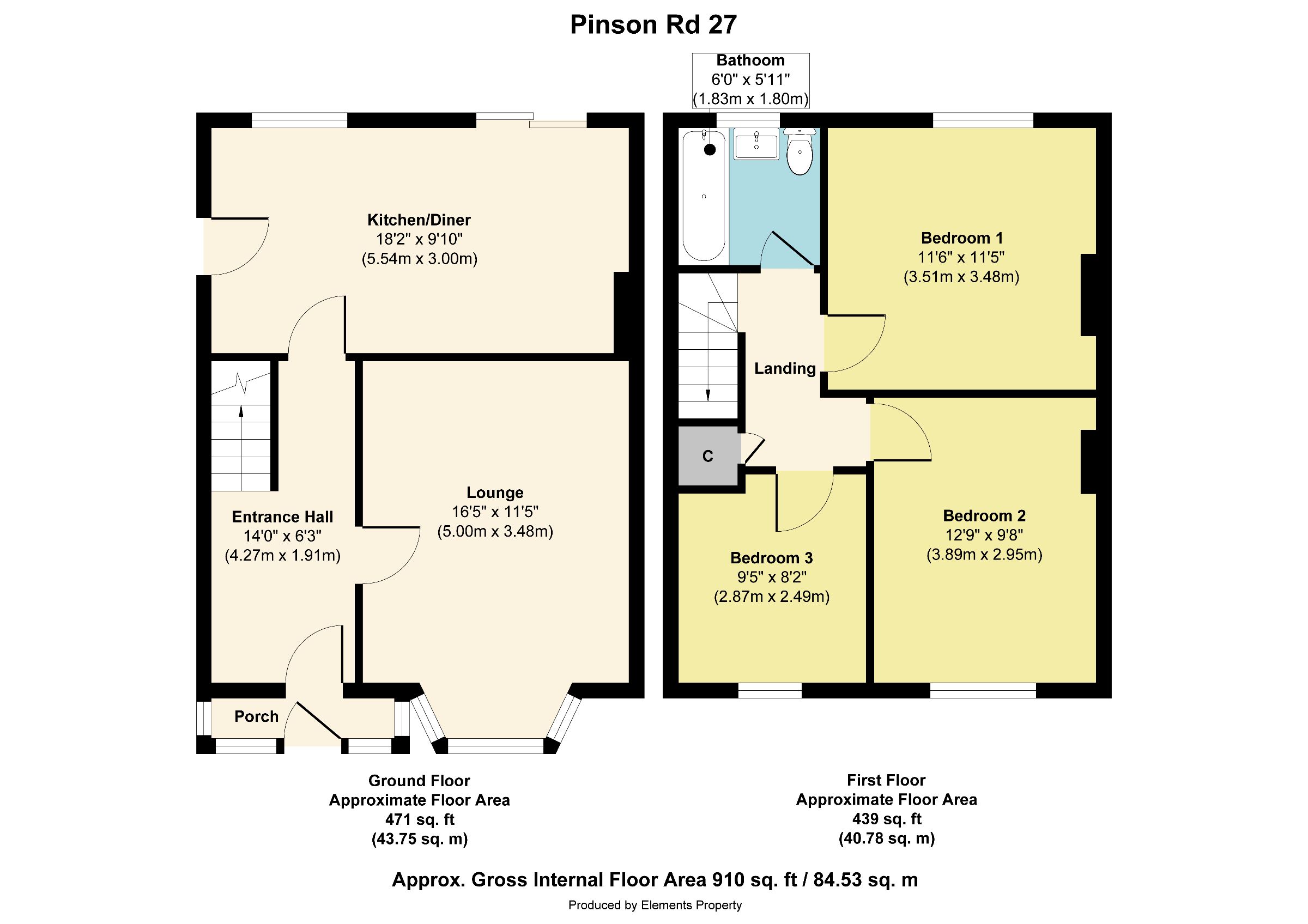 27 Pinson Road, Willenhall floorplan