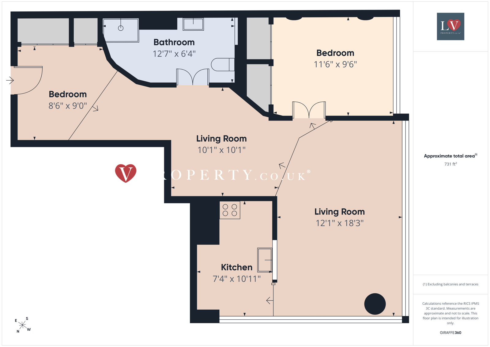 Apartment G4,, Millenium Apartments, Birmingham floorplan